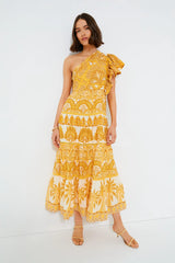 Yellow Tapestry Ainika Sleeveless Maxi Dress