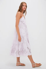 Lilac Iyla Soutache Slip Midi Dress
