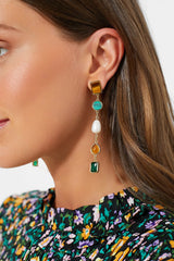 Gemstone Drop Delaney Earrings