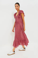 Cranberry Godralia Blossom Cotton Dress