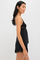 Black Beatrix Cami and Short Set