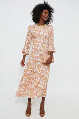 Saffron Floral Sophia Maxi Dress