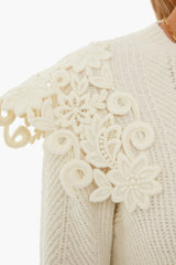 Ivory Zandra Longsleeve Knit with Lace