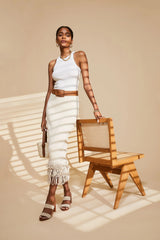 Canvas and Leather Mercer Heels