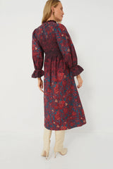 Merlot Lasa Aurnia Midi Dress