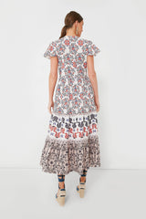 Navy Paradiso V Neck Maxi Dress