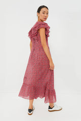 Cranberry Godralia Blossom Cotton Dress