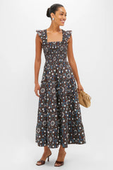 Chocolate Swedish Floral Ellie Maxi Nap Dress