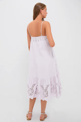 Lilac Iyla Soutache Slip Midi Dress