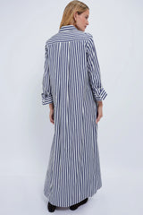 Indigo White Stripe Jennys Gown
