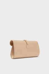 Champagne Satin Gabrielle Clutch