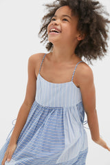 Blue Helmi Stripe Tank Dress