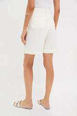 Cream Bari Midi Short