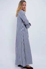 Indigo White Stripe Jennys Gown
