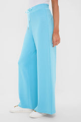 Milky Blue Wide Leg Comfort Stretch Finn Pants