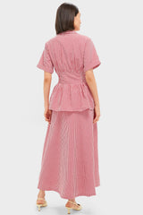 Red Gingham Boogie Woogie Bugle Boy Dress