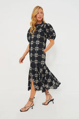 Black Eyelet Lewis Dress