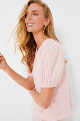 Slumber Stripe The Smocked Sleep Top