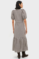 Exclusive Cocoa Gingham Lucy Dress