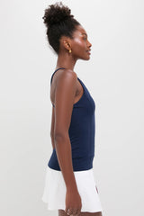 Navy Compression Spandex Lena Tank
