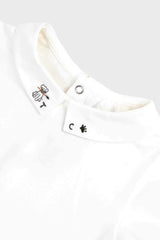 Embroidered White Bodysuit