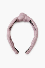 Lavender Burlap Knotted Headband