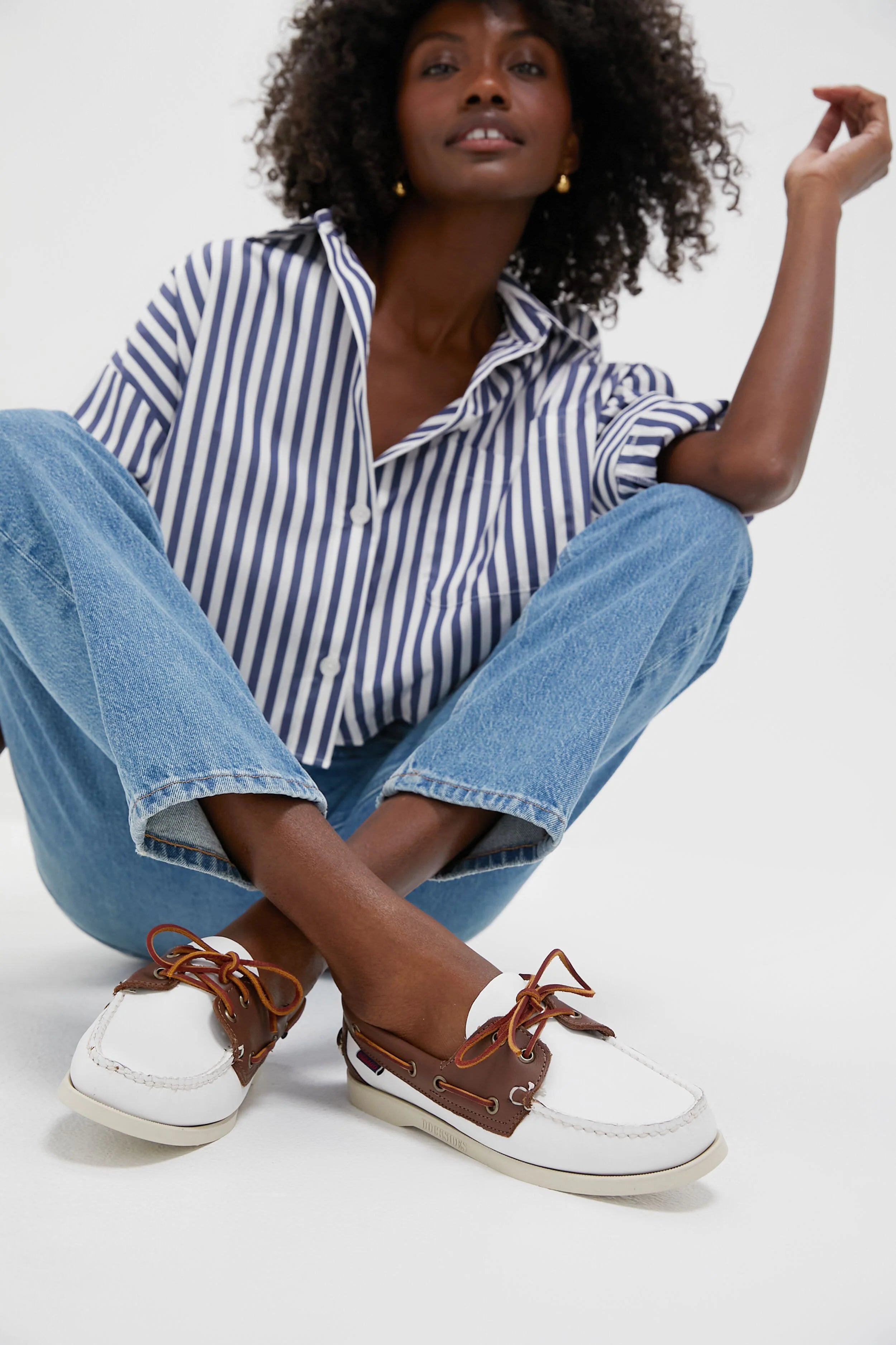 White Brown Portland Docksides