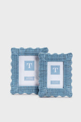 4x6 Blue Wicker Weave Frame