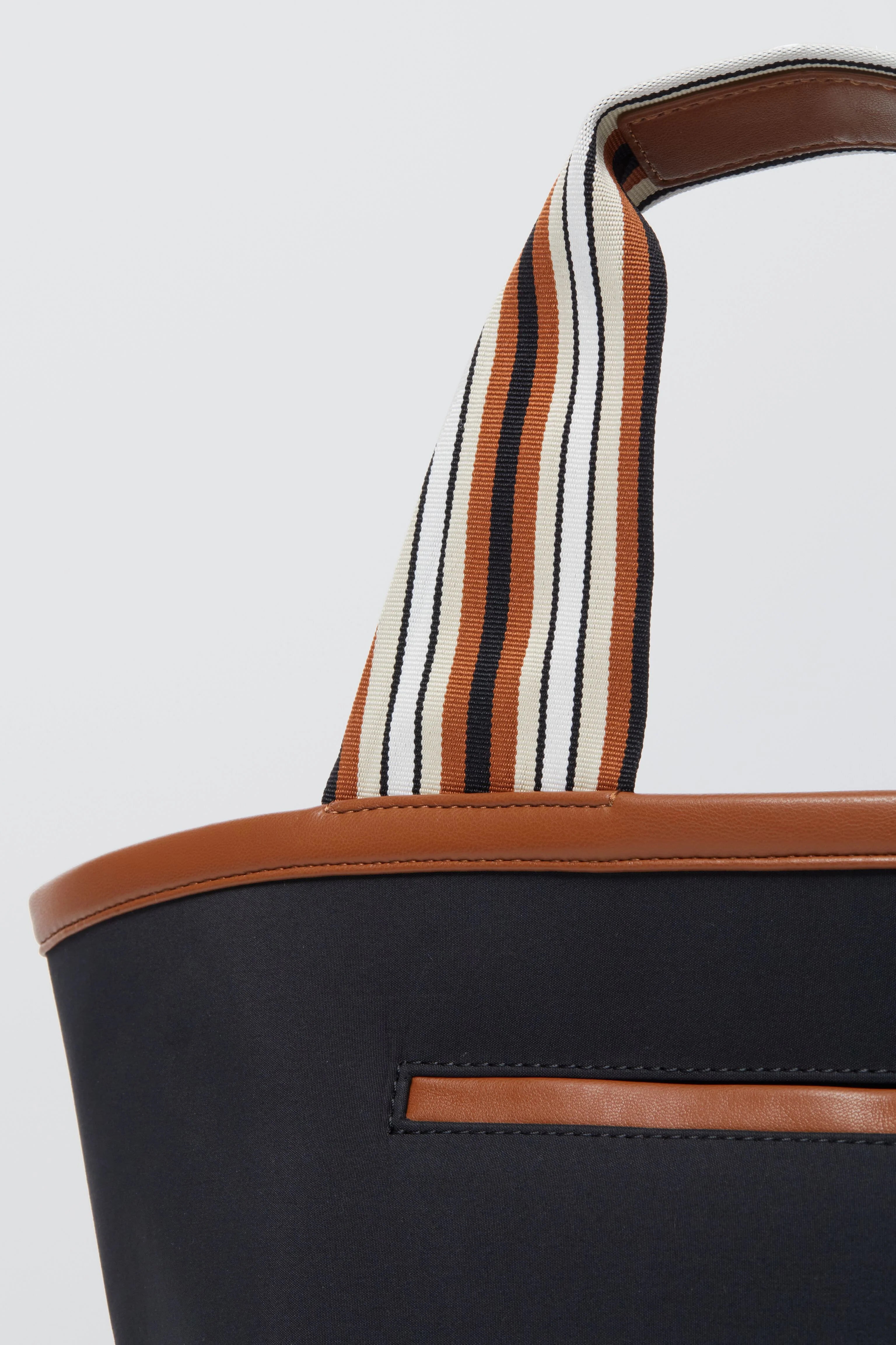 Mini Black Nylon Tote Bag