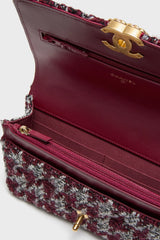 CHANEL Quilted Tweed Wallet On Chain