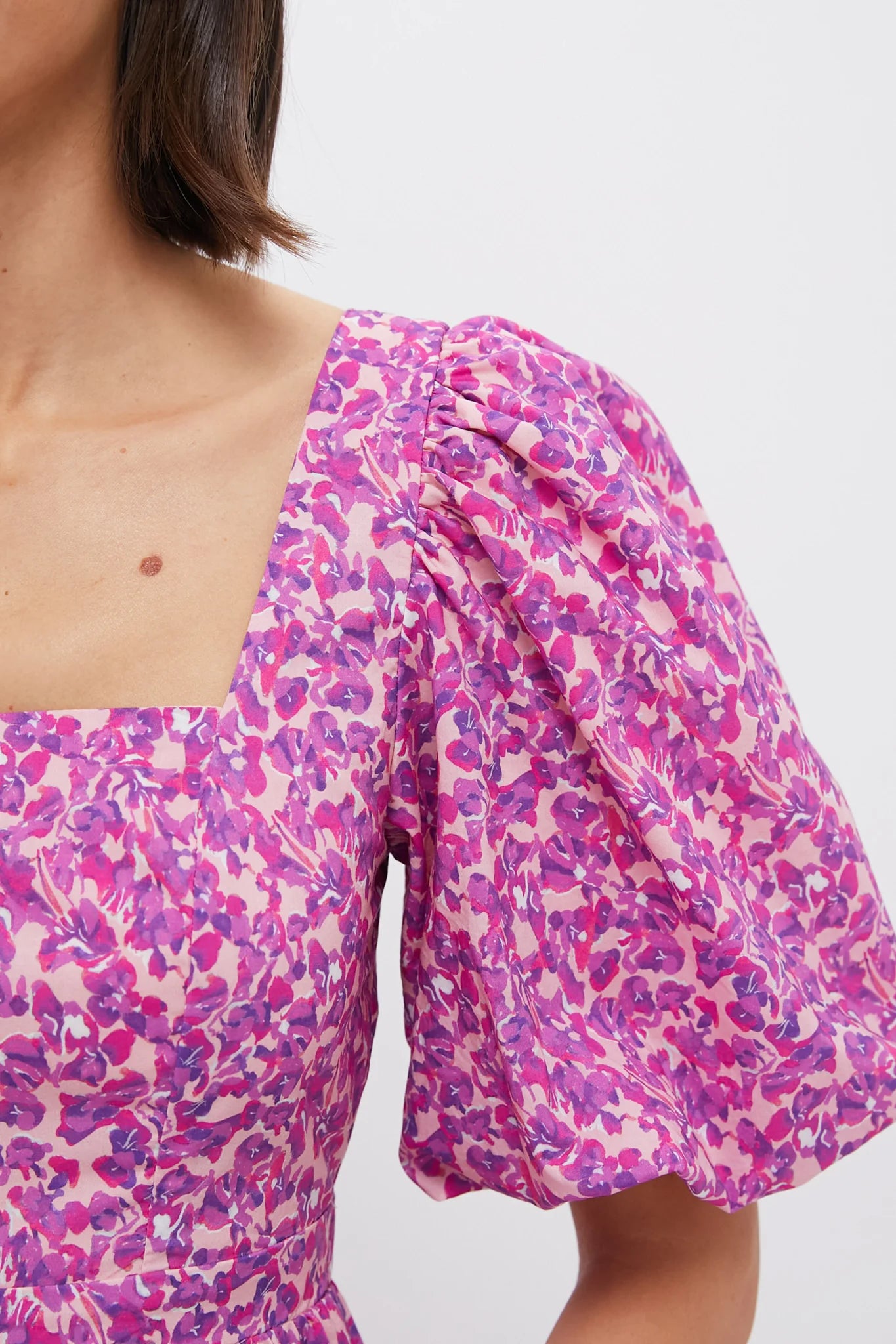 Pink Multi Floral Estella Midi Dress