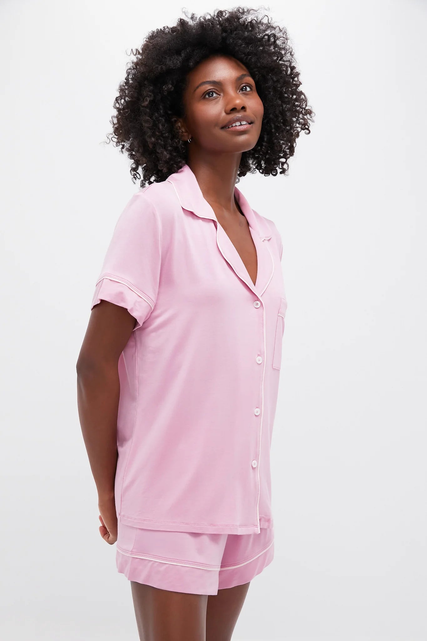 Rose Quartz Petal Pink Gisele Short PJ Set