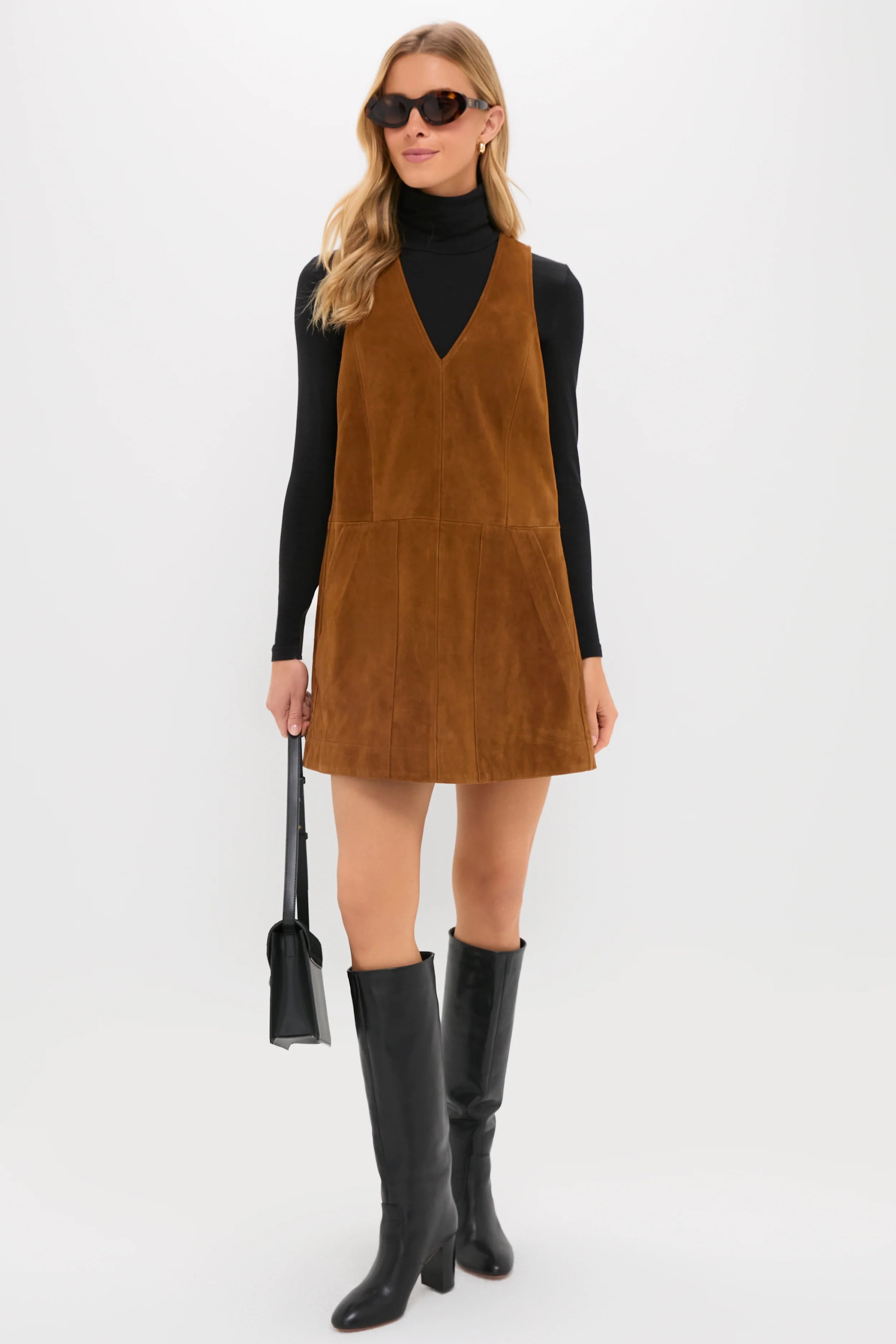 Toffee Suede Bailey Dress