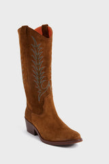 Peat Goldie Embroidered Suede Cowboy Boots