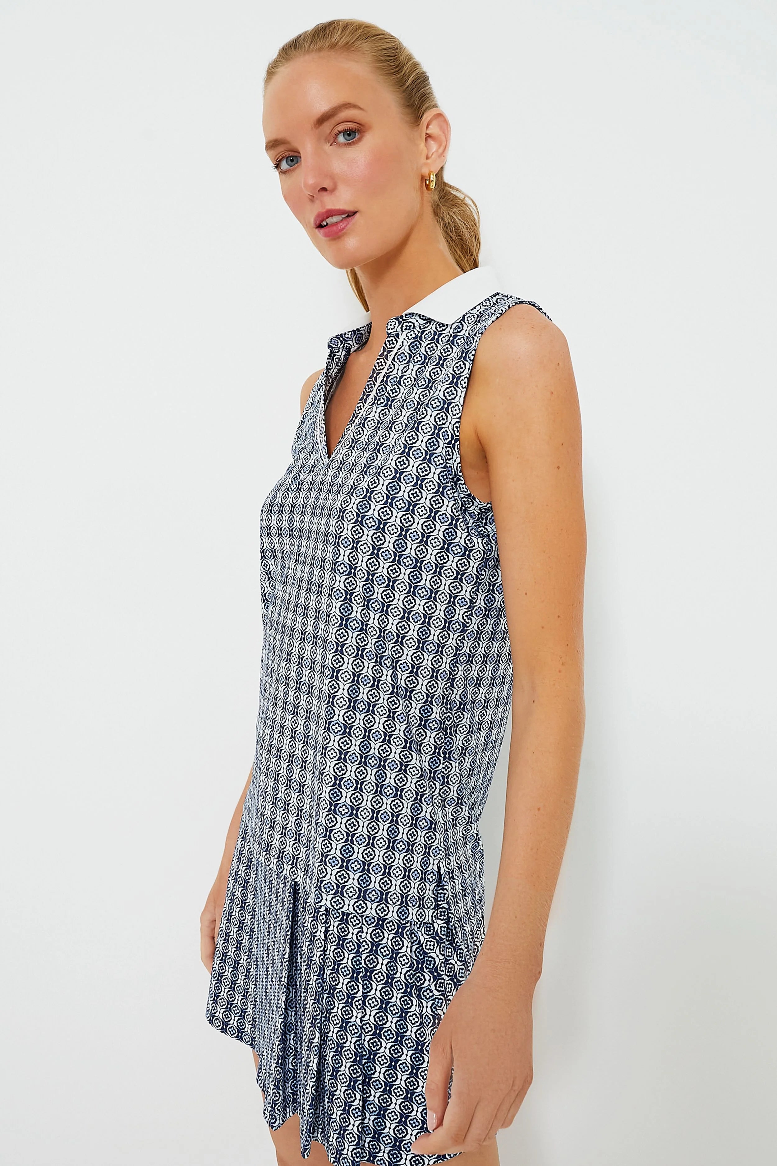Lisbon Tile Sleeveless Caroline Polo