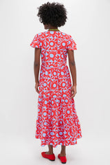 Eclipse Red V-Neck Maxi Dress