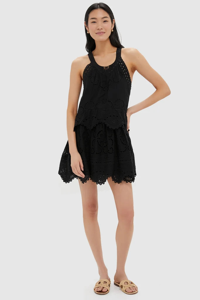 Black Dahlia Eyelet Tank Dress