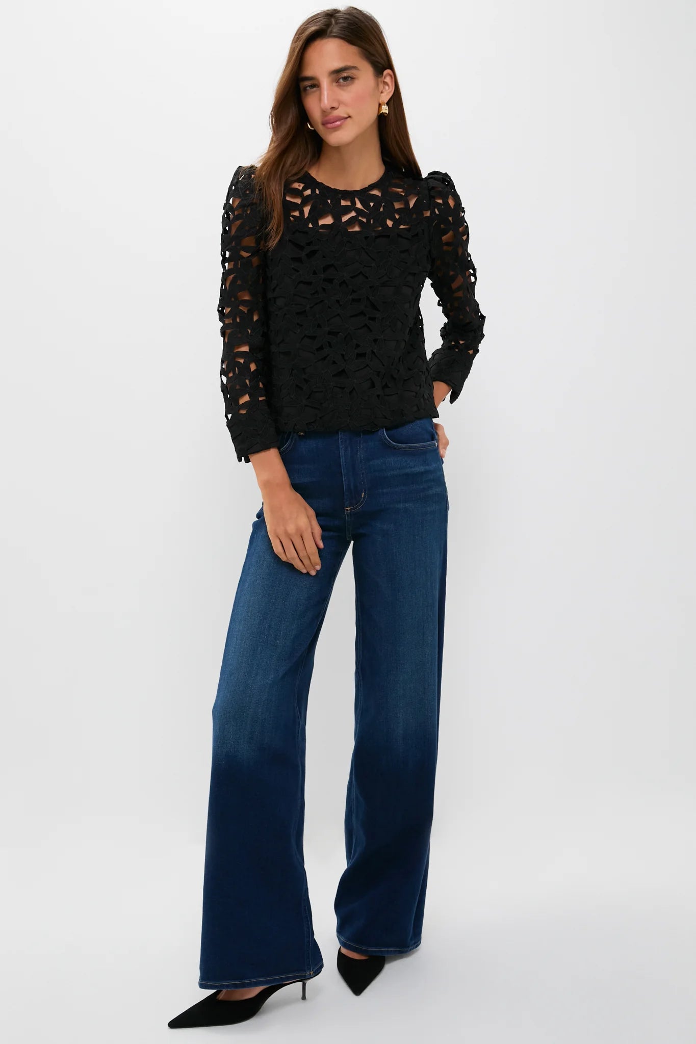 Black Lace Elodie Blouse