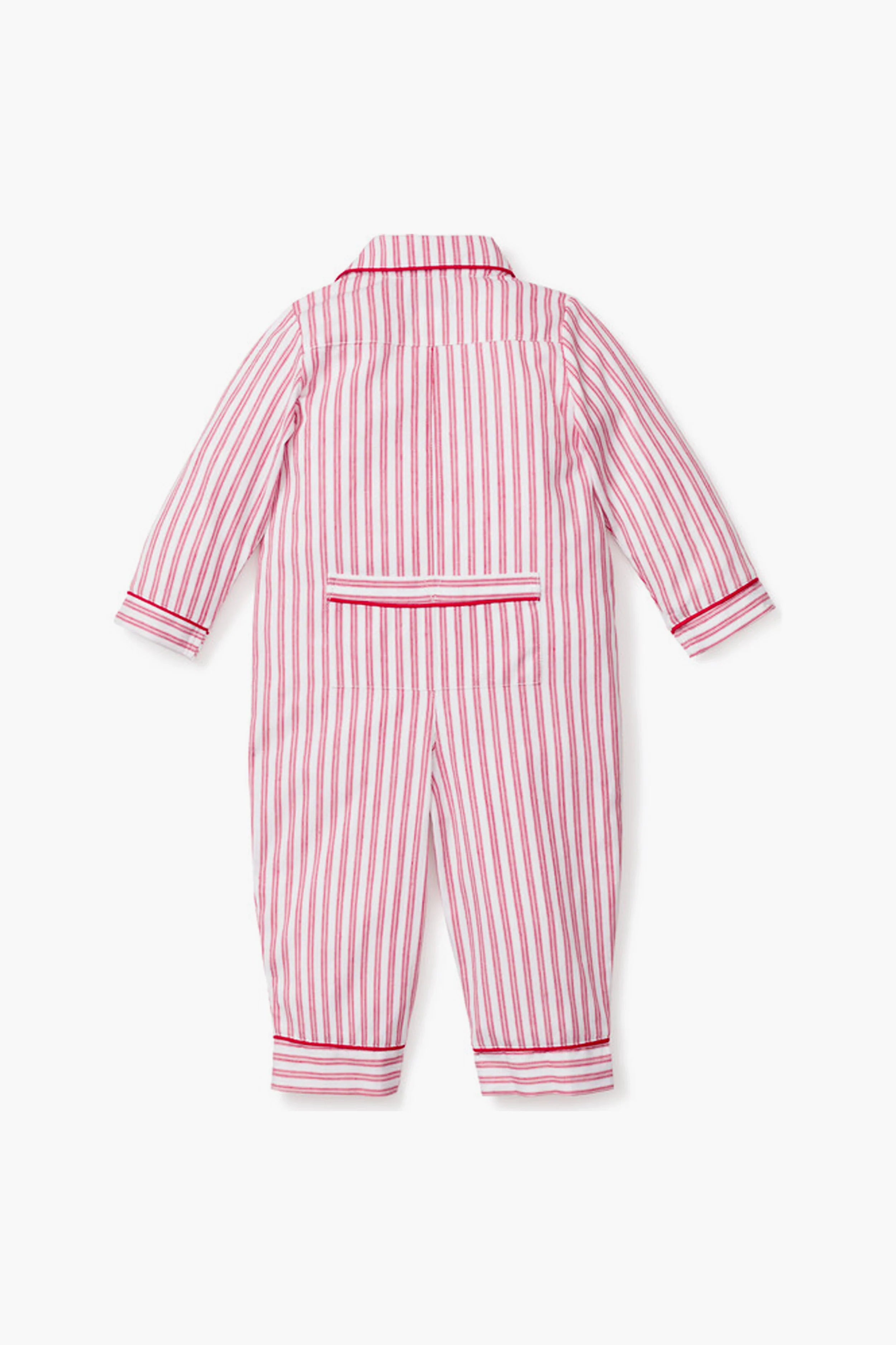 Infant Antique Red Ticking Romper