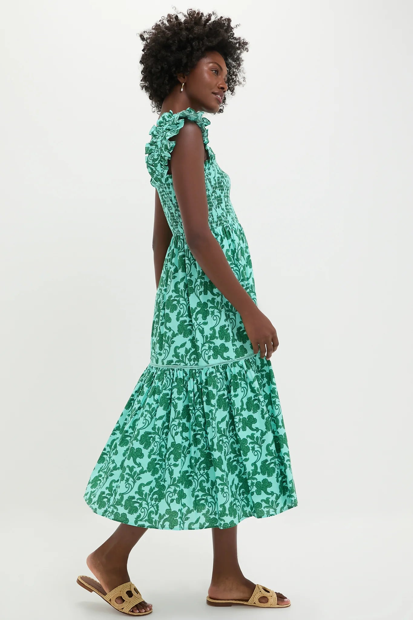 Mint Julep Floral Eleanor Midi Dress