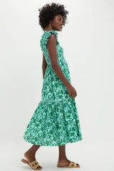 Mint Julep Floral Eleanor Midi Dress