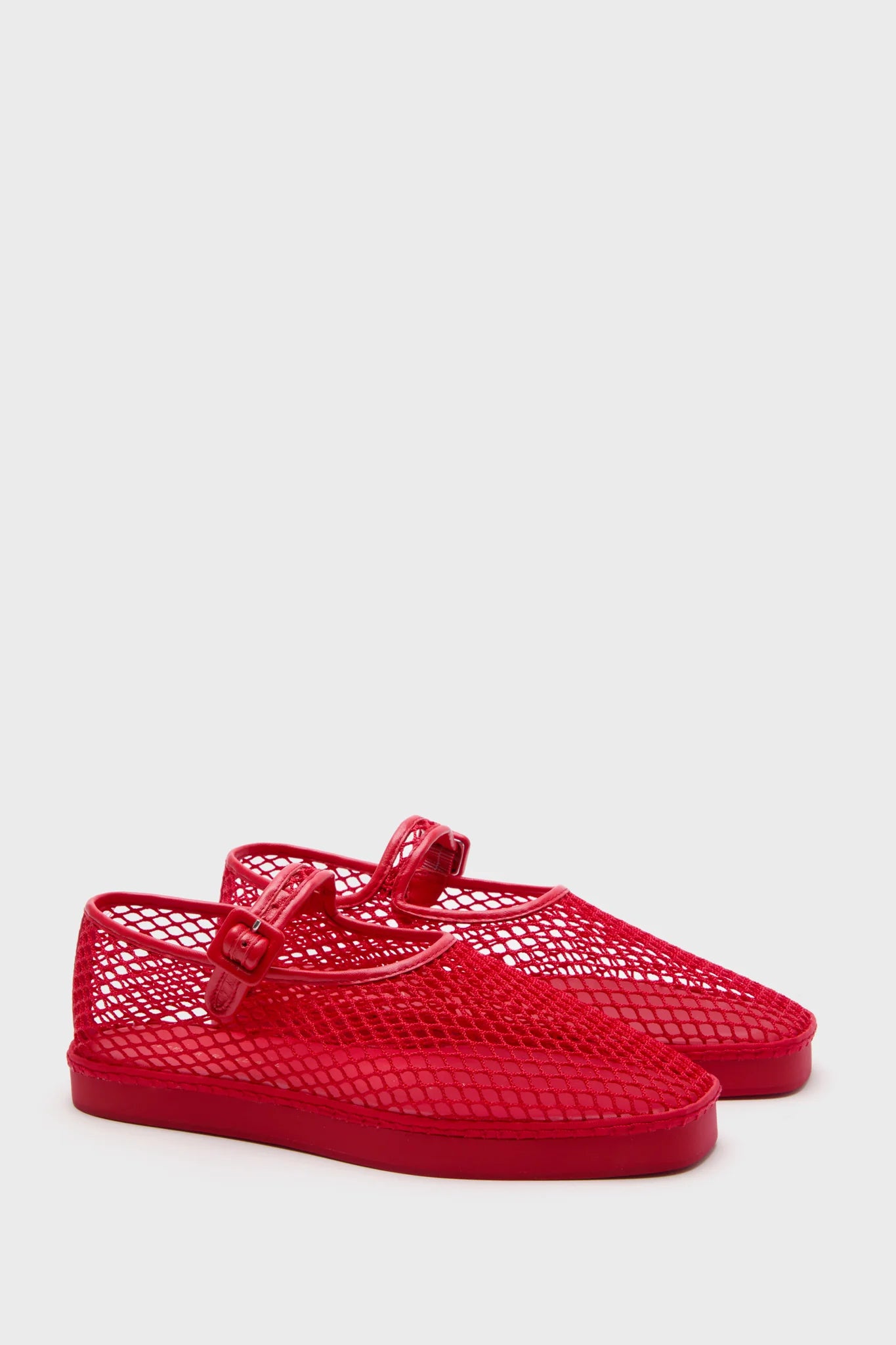 Red Netted Mesh Rita Mary Janes