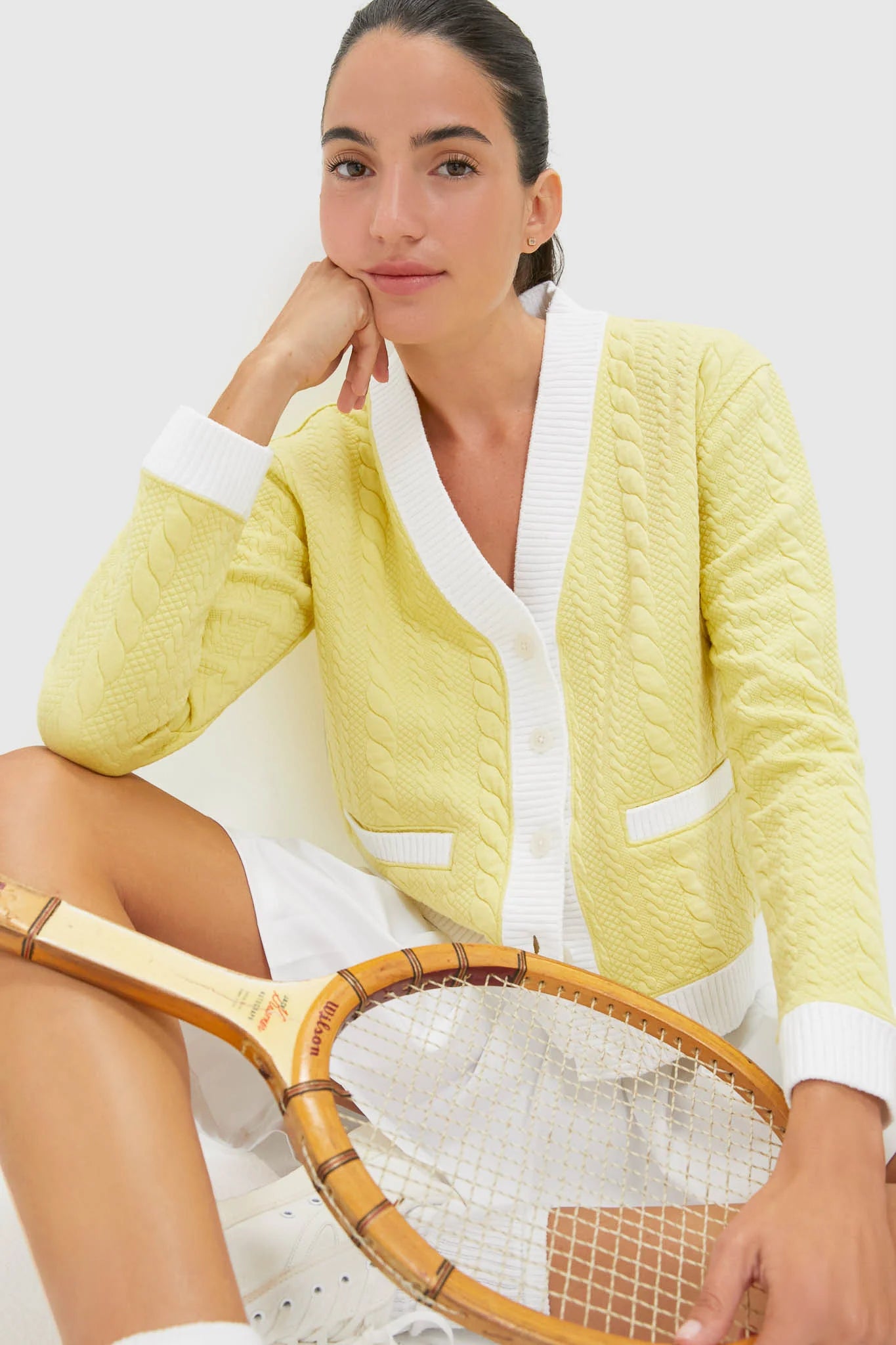 Lemongrass Cable Charley Cardigan