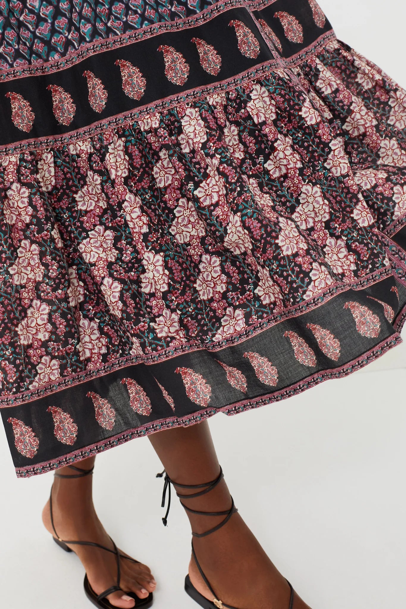 Donna Print Sleeveless Midi Dress