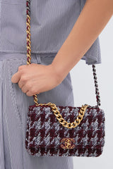 CHANEL Quilted Tweed Wallet On Chain