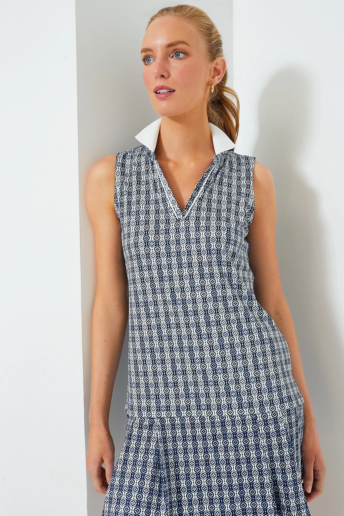 Lisbon Tile Sleeveless Caroline Polo