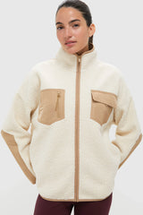 Buttercream Fleece Lawrence Full Length Zip Up
