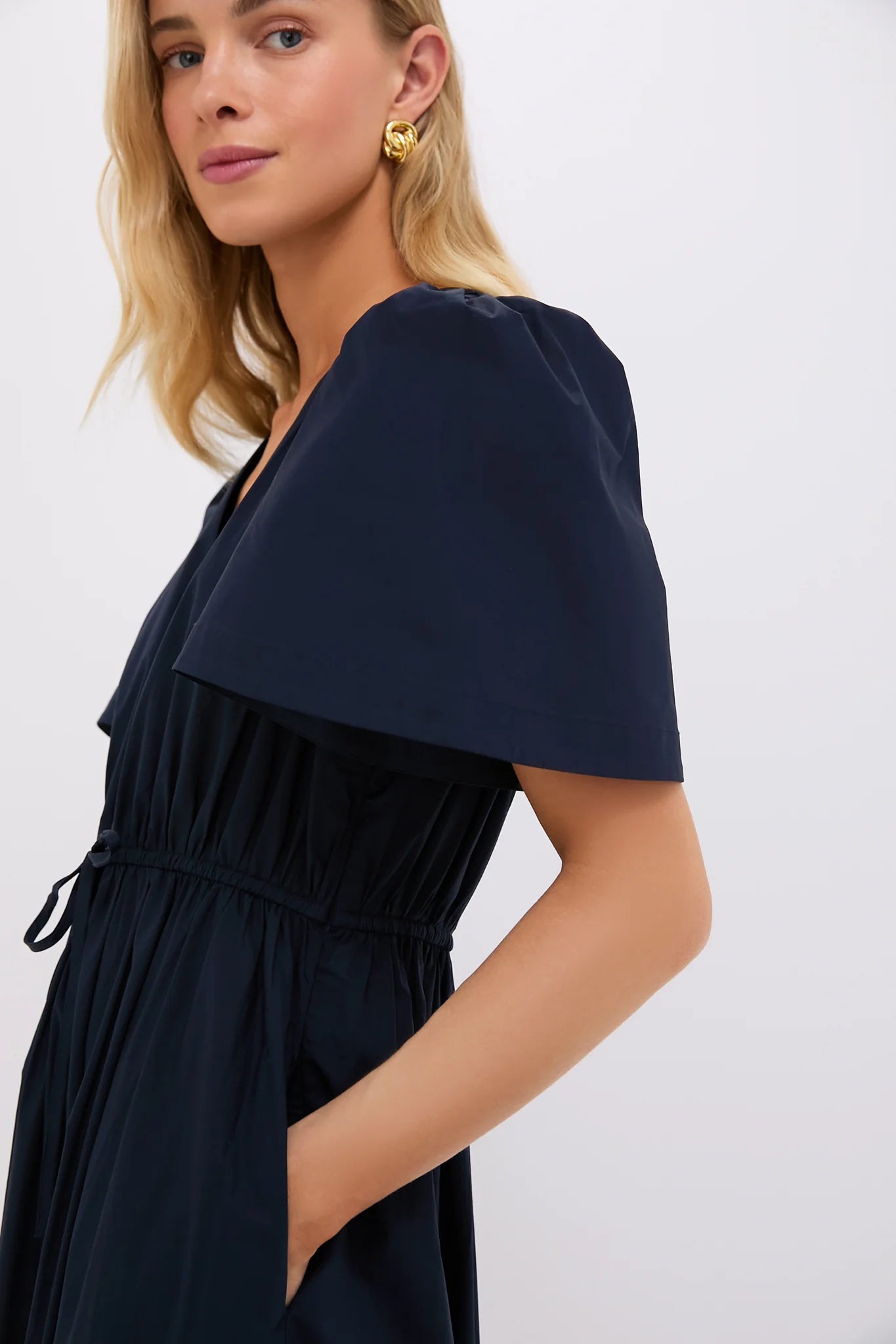 Navy and Cream Cotton Mitchell Dress