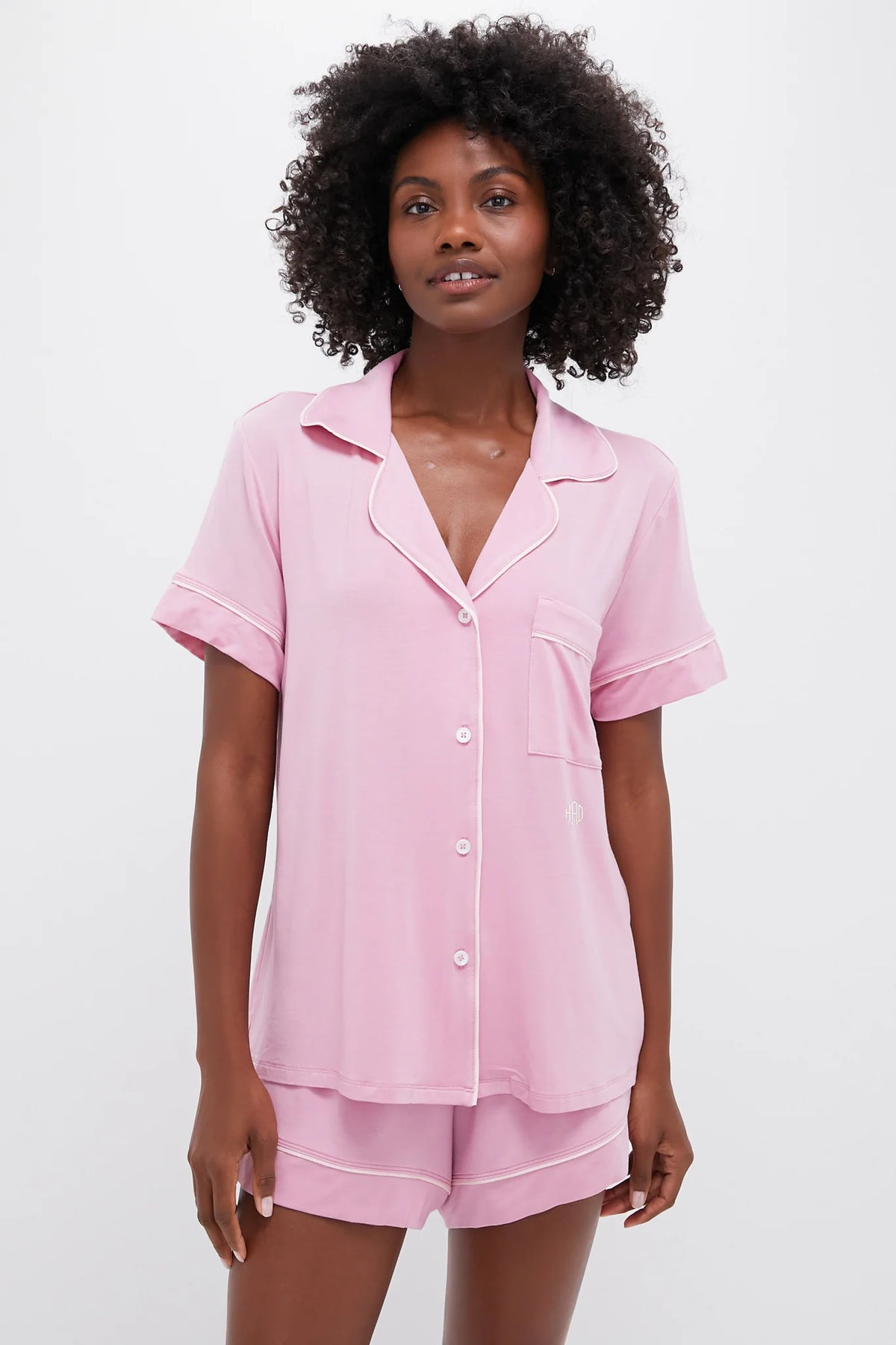 Rose Quartz Petal Pink Gisele Short PJ Set