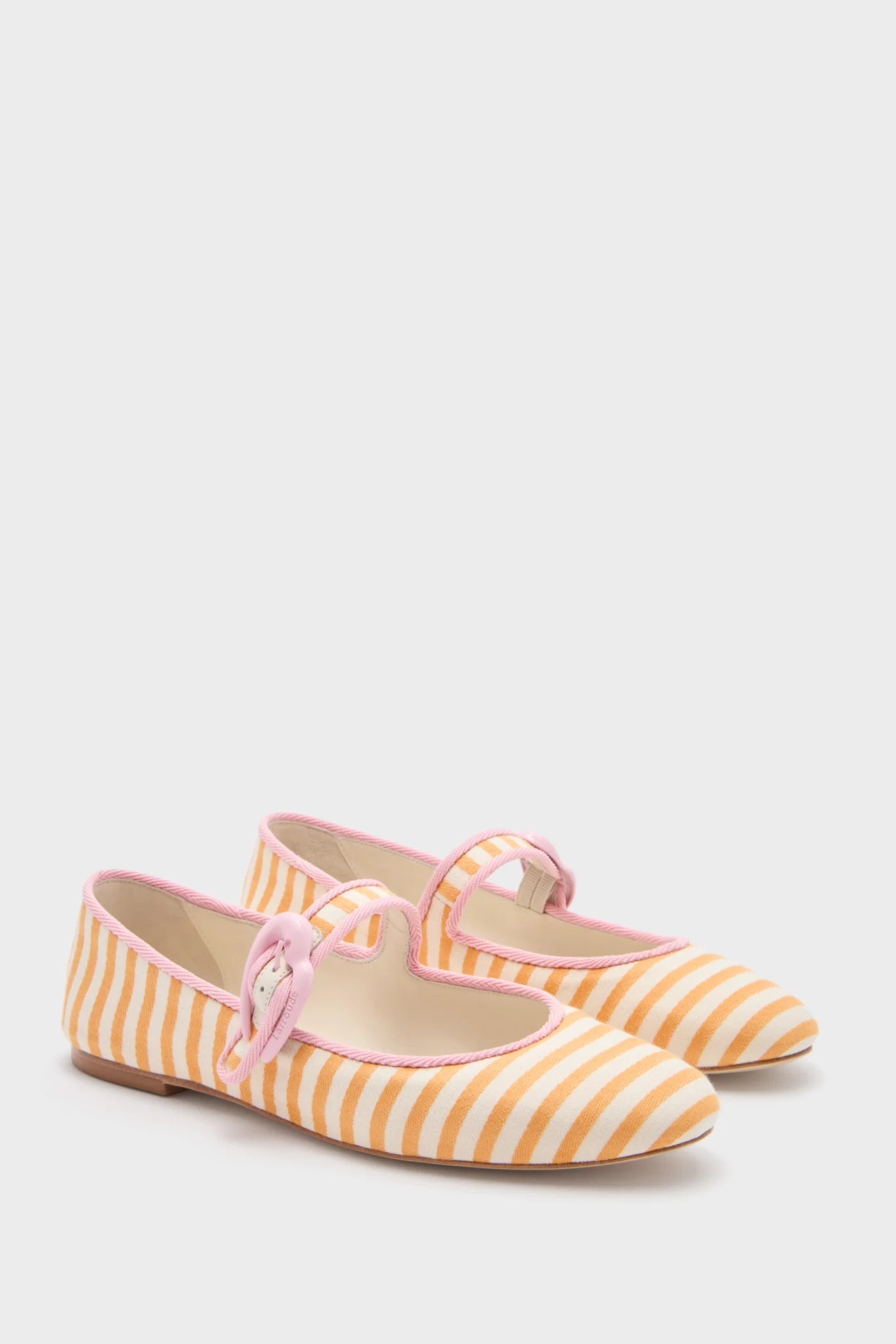 Marigold and Natural Striped Verona Ballet Flats